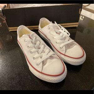 Youth size 1 white converse